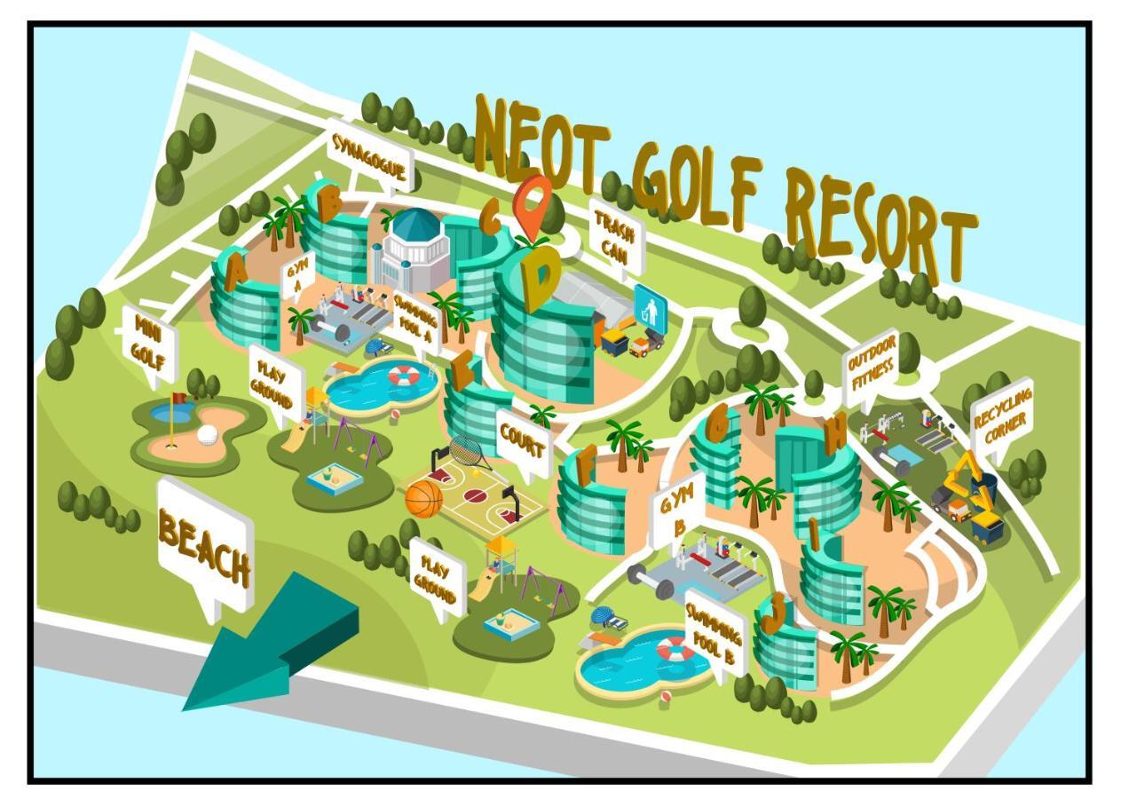 Caesars Place Sea View 2Br Neot Golf 카에사레아 외부 사진